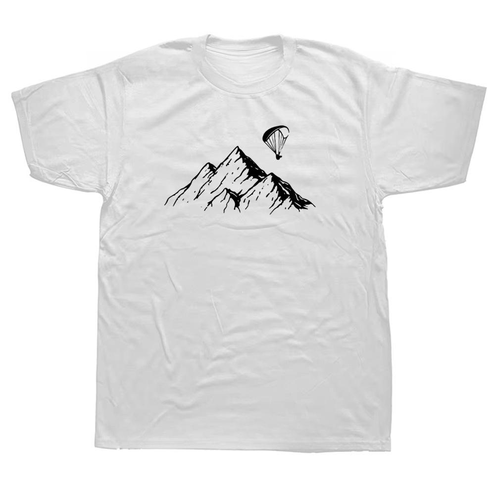 Funny Paraglider Mountains T Shirt Parachute Paragliding Lover Graphic Cotton Streetwear Short Sleeve T-shirt Mens Clothing