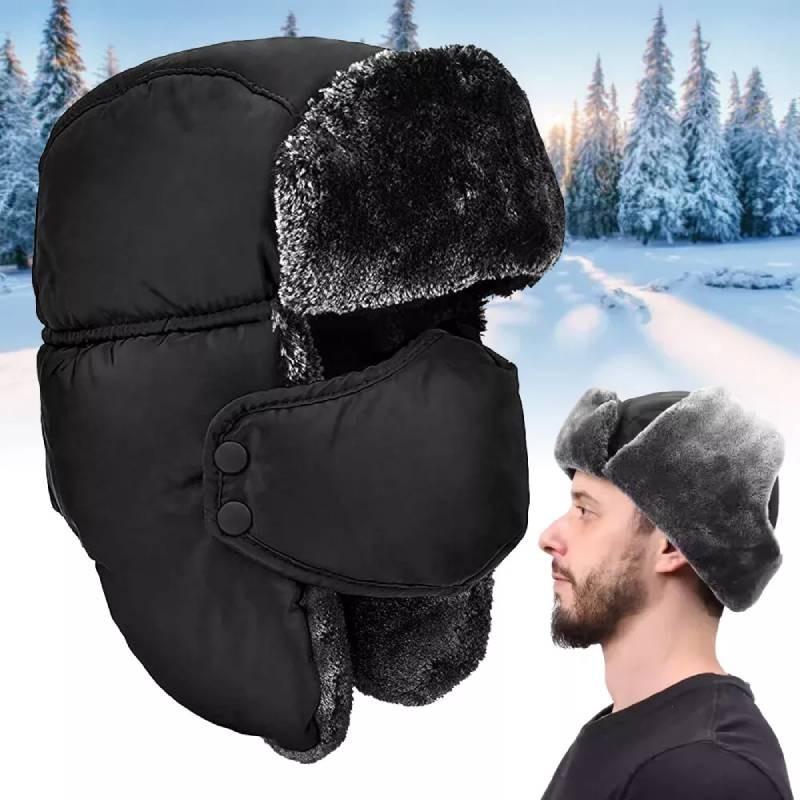 Earflap Winter Mens Warm Face Mask Ski Cap Outdoor Trapper Hat Ears Protect