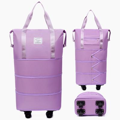 Luggage Bag with Multiple Compartments Large Capacity Waterproof Tear-Resistant Expandable Duffel with Removable Wheels