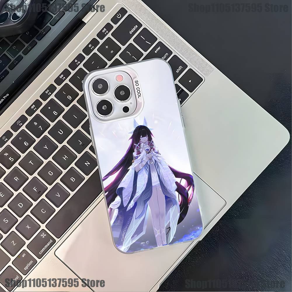 G-Genshin Impact Columbina Phone Case For iPhone 17,16,15,14,13,12,11,Pro,XS,Max,Plus,Mini,SE4,E White Matte Shockproof Cover