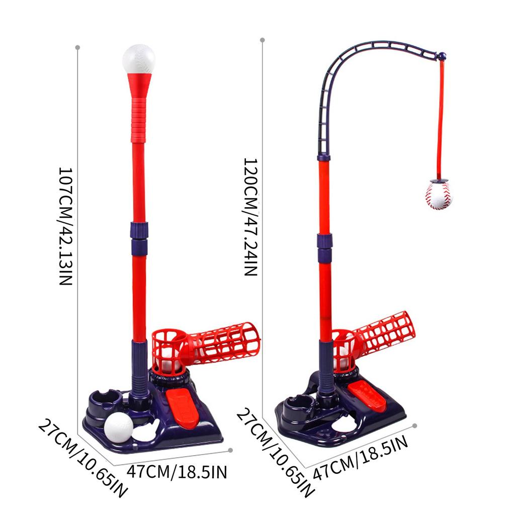 Tee Ball Set For Kids, Baseball Tee Set With Pitching Machine Retractable Age 3-12 Kids Indoor Outdoor Sport Toy For Kids