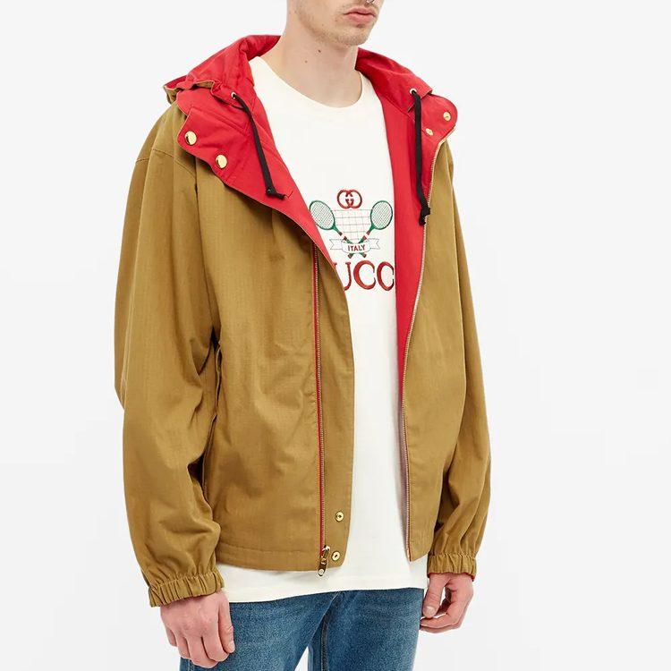 Gucci Jackets Men's Red Stand Collar Moderate Other 618902-ZAEOM-6082