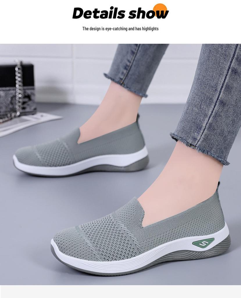 Women's Comfortable Soft Sole Beijing Cloth Shoes - Versatile Shallow Mouth Casual Mom Shoes