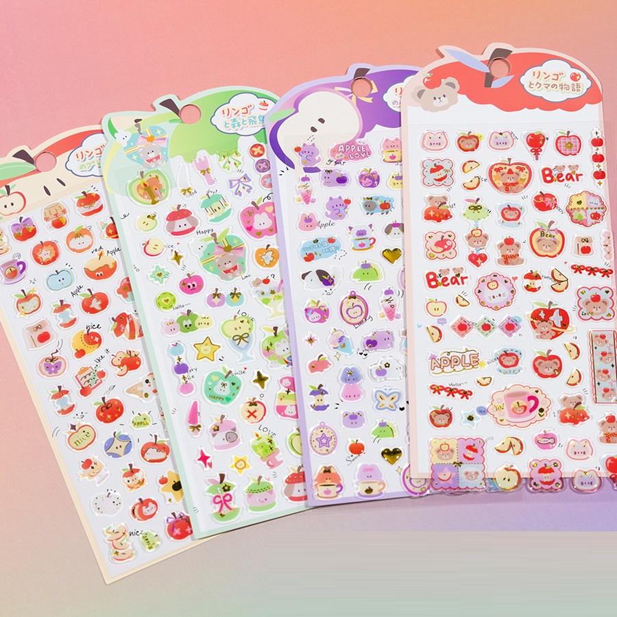 2-4pcs 3d Relief Bubble Stickers Cute Rabbit Cartoon Children Diy Stickers Phone Cases Handmade Diy Materials Sticker