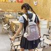 School Bag New Color Matching Pleated Sense Lightweight Outdoor Sports Soft Backpack High Value Girl Heart Travel Small Backpack