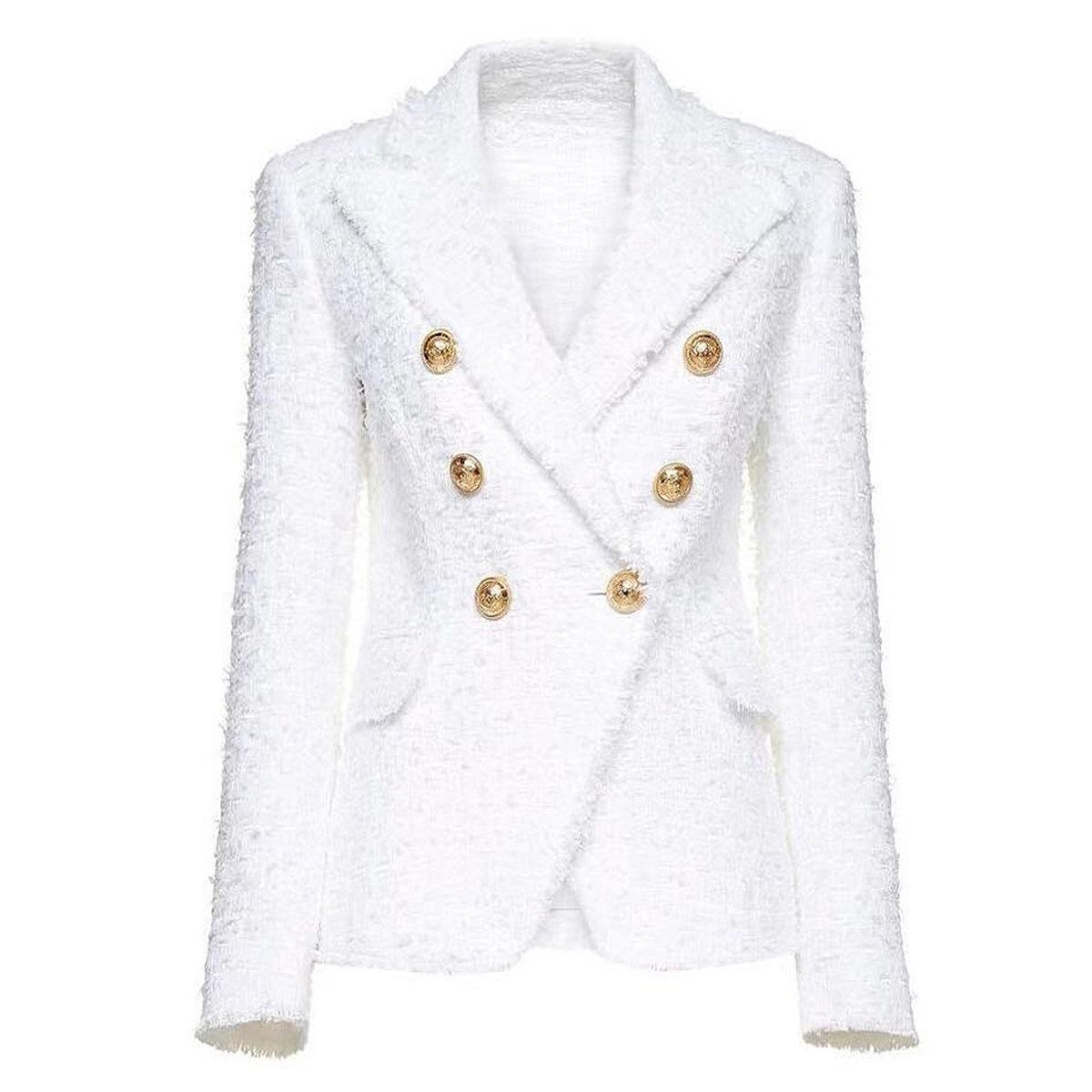 Spring and Autumn new European and American high-end women s clothing, high-end fabrics, classic women s blazers, tops, manufacturers, supply 2344 S белый