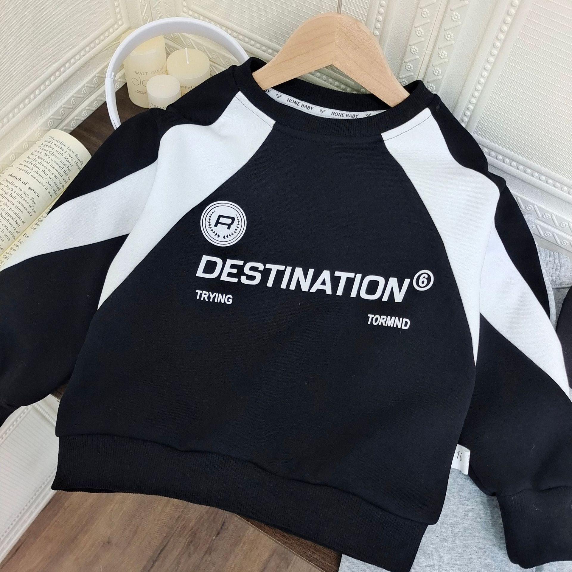 

Boys Trendy Korean Style Raglan Color Block Sweatshirt A-04 140cm