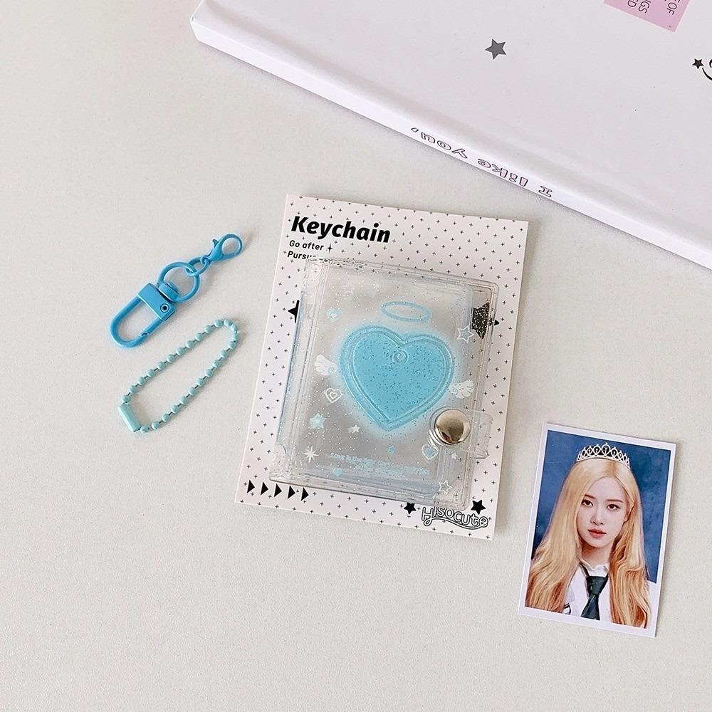 Kawaii 32 Pockets Photo Album 2 Inch Love Heart Hollow Picture Storage Case Hanging Ornament Students