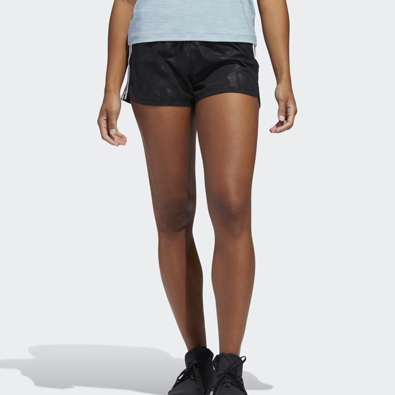 Adidas 3S W Embossed Shorts Training Running Breathable Fitness Women Shorts Black DT1671
