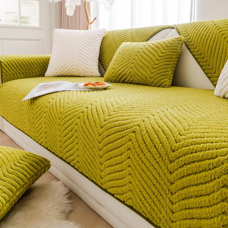 

Бархатная диванная подушка с узором «елочка», осенне-зимняя утолщенная флисовая подушка, зимняя противоскользящая высококачественная подушка для дивана 70*70