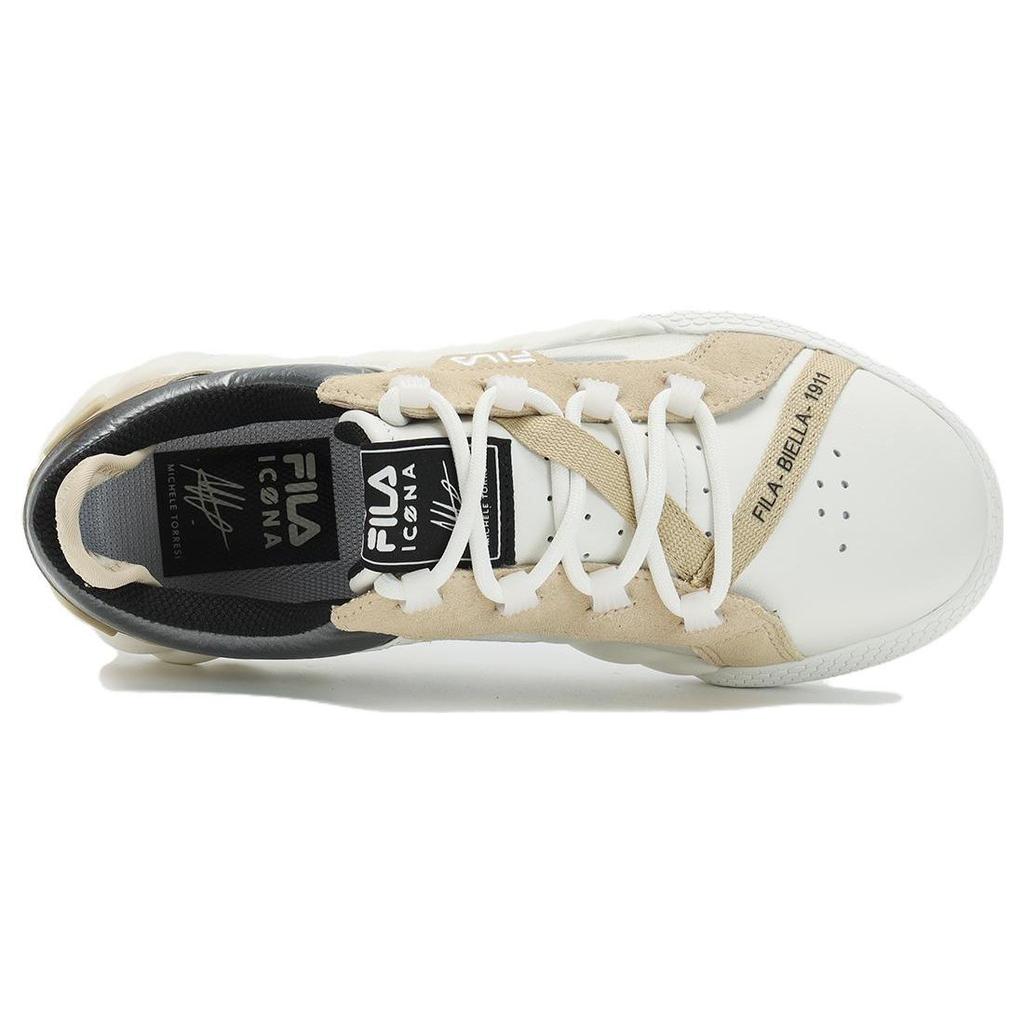FILA Campo Comfortable Versatile Low-Top Sneakers Women sneakers Coconut-White Rice-Yellow F12W333201FCA