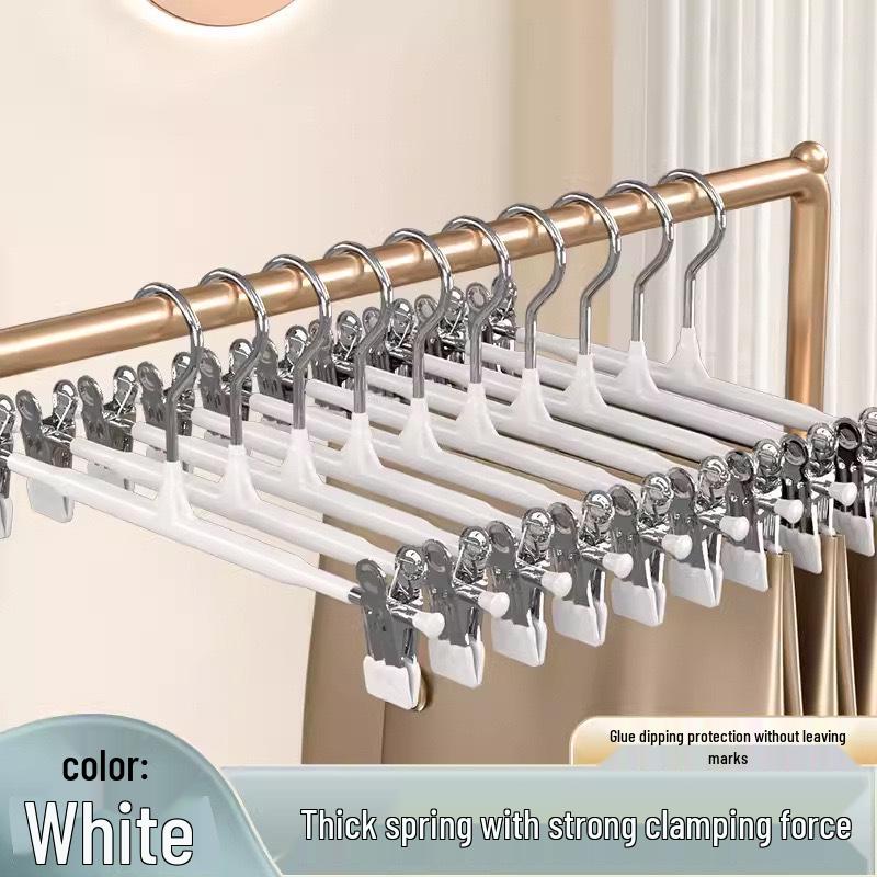 Nordic Windproof Frosted Pants Rack with Clips - Integrated Hanger for Drying and Storing Pants In Dormitory or Home