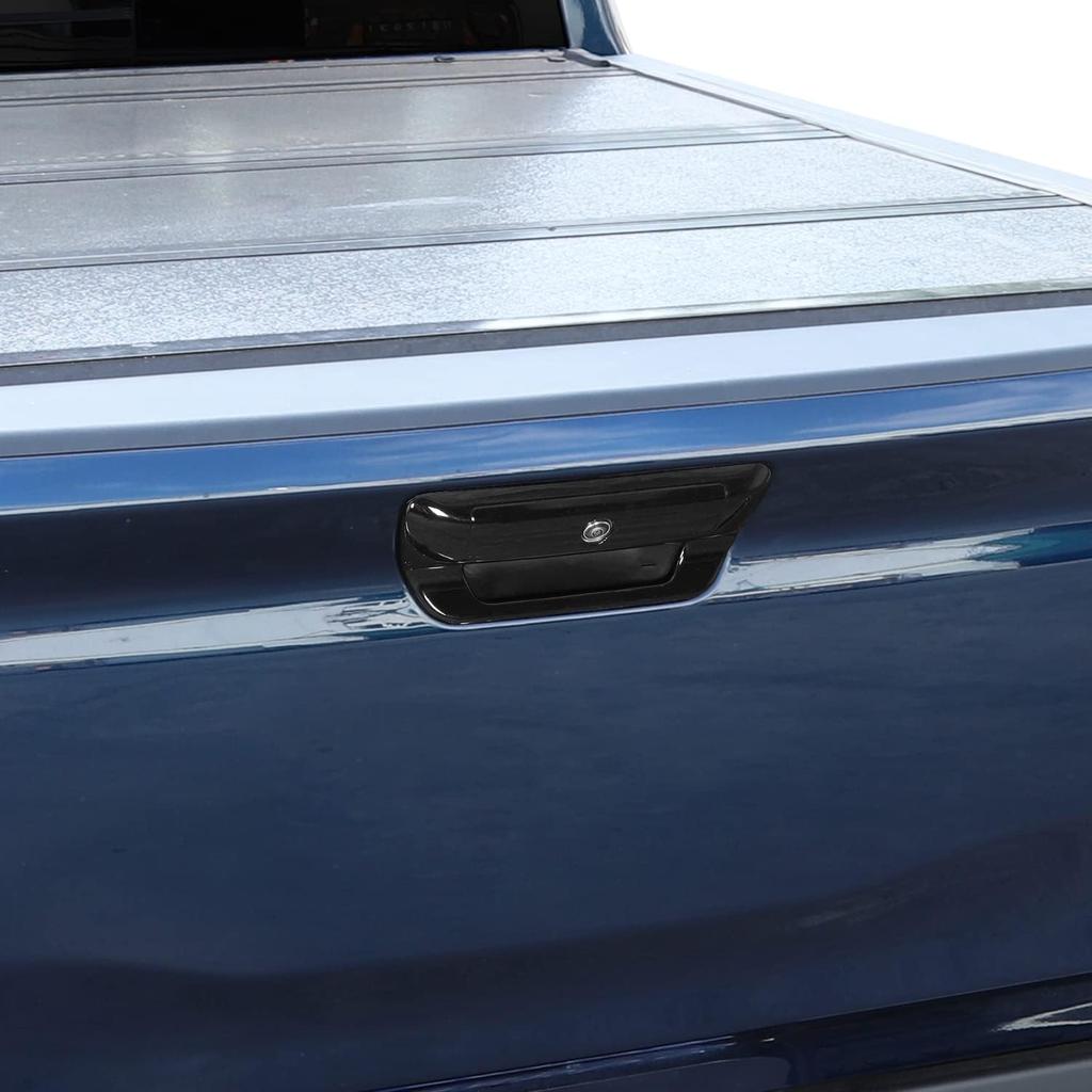 RT-TCZ Rear Trunk Door Tailgate Handle Cover Trim Decoration Accessories for 2018 2019 2020 2021 2022 Dodge Ram 1500 (Black)