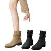 Martin Boots Women's New Short Boots Autumn Thick Heel Boots Retro Stacked Single Boots