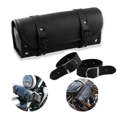 1 Pc Universal Motorcycle Waterproof Tool Bag Leather Travel Pouch Front Luggage Bag for Harley Bobber/Suzuki/Honda/Yamaha