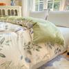 Floral Printed Duvet Cover 1Piece-  Cotton Luxury Bedding, Pre-Washed For Softness, For Bedroom Decor - Zipper Closure