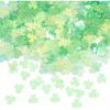 1500pcs/50g Shamrock Confetti Decorations,Iridescent Shamrock Table Confetti Green Glitter Lucky Clover Shamrock Sequin for St. Patrick's Day Party