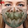 New Unisex 3D Funny Face Printed Masks Adult Windproof Washable Reusable Cotton Mouth Mask