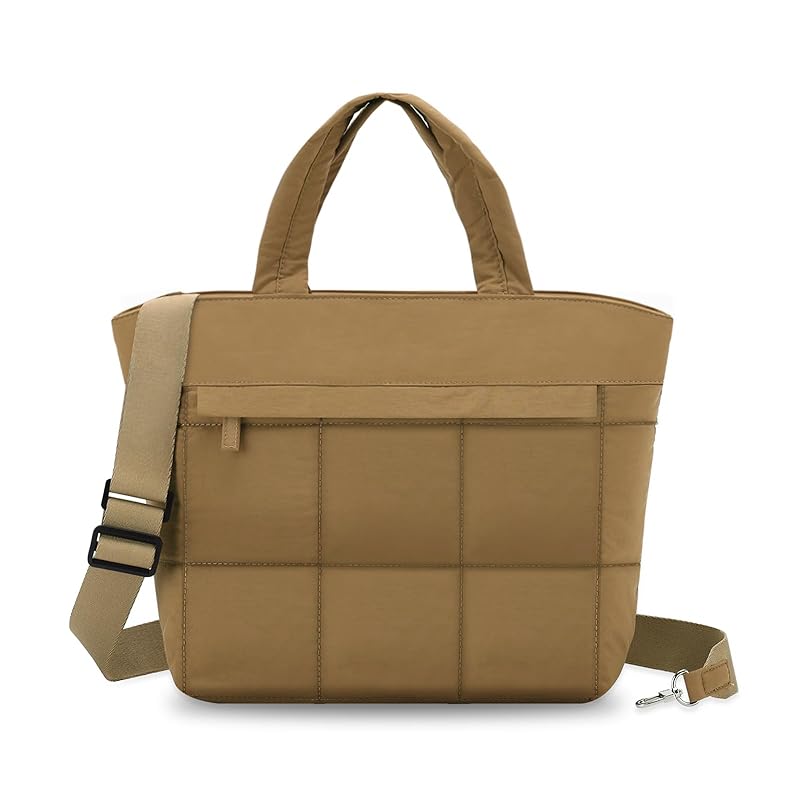 

[Vaschy] Smaller tote bag ladies, lightweight handbag With zipper pocket shoulder bag Plain color 2Way commute Commuting to school Going out sports