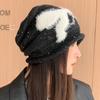 Cute Bow Knitted Wool Hat Autumn and Winter Hat Women's Warm Cold Hat