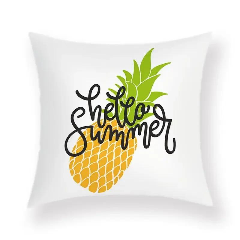 Boho Room Aesthetic Summer Green Pillowcase Cartoon Pineapple Decorative Pillow Bed Sofa Throw