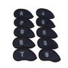 10pcs Golf Iron Covers Set with Numbers Waterproof Golf Head Cover Protective Headcover for Court Exercise Dark Blue