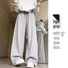 Women's 2024 Winter Fleece-Lined American Style Sweatpants - Slimming Loose Fit, Straight & Wide Leg Joggers
