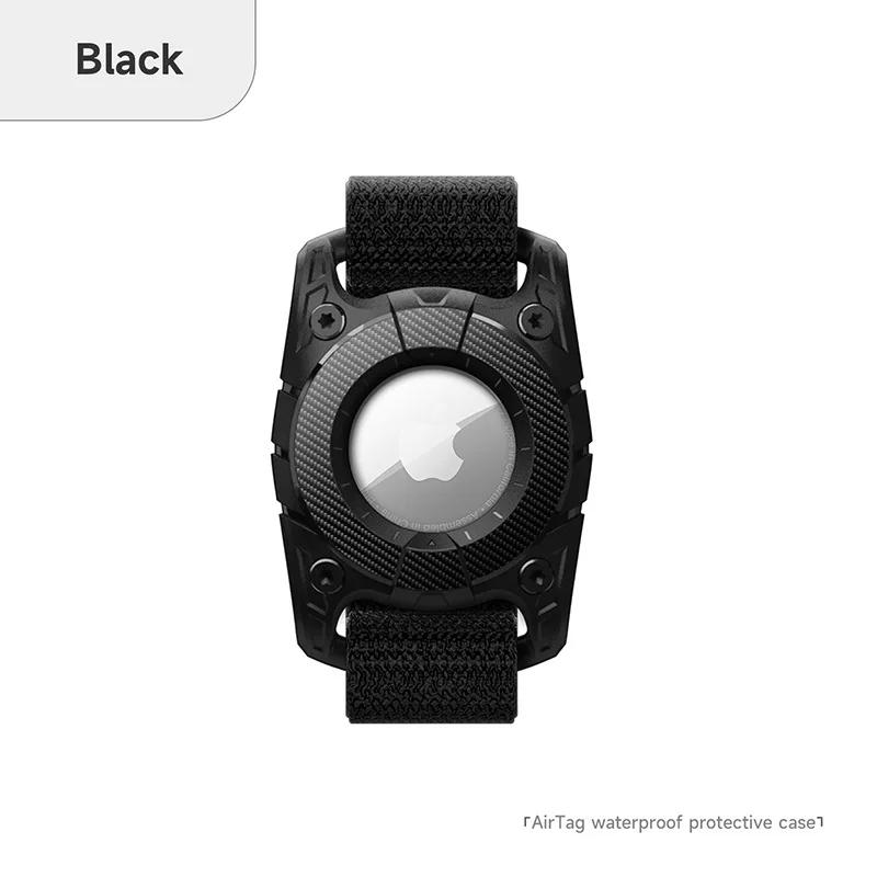 

for Airtag tracking anti-loss watch with three waterproof sleeves, TPU strap waterproof protective case чёрный