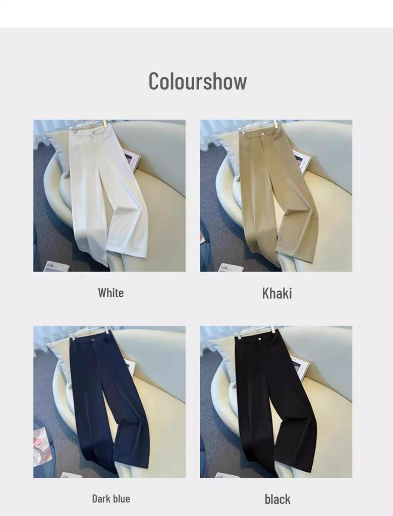 Damen Weiße Weitbeinige High-Waist Cropped Jeans - Schlankmachend & Beliebt für Frühling 2025