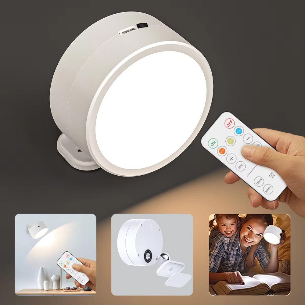 3 color temperature LED timed remote control night cross-border remote control charging household ornament lighting circular rot