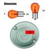 PerfecTech 3 1/4" Touring OEM Flat Black Smoke Turn Signal Lens + Amber Light