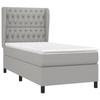 3128181 vidaXL Lit à sommier tapissier avec matelas Gris clair 100x200cm Tissu