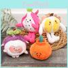 Fruit Shaped Plush Keychain With Short Plush Material For Gift And Decoration