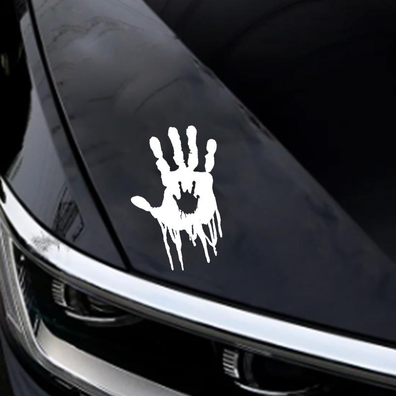 1PC 3D Bleeding Palm Motorcycle Stickers Waterproof DIY Motorbike Fuel Tank Fairing Vinyl Decals Car Window Halloween Decoration