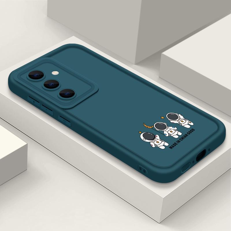 Little Astronaut Print Soft Shockproof Phone Case For Samsung S25 Ultra S24 FE S23 Plus S22 A56 A36 A16 A55 A06 A05 A15 A35 A54 Matte TPU Bumper Cover