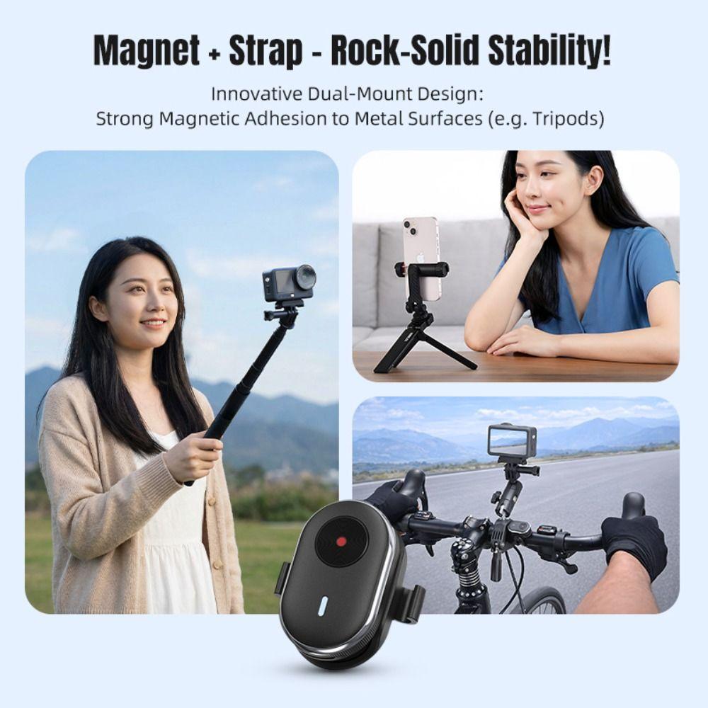 20M Bluetooth Remote Control Mini Portable Camera Wireless Shooting Controller for DJI Action6/5/4/Osmo 360/Insta360