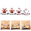 4 Pcs Christmas Ornaments Sitting Doll Hanging Pendant Party Supplies for Holiday Wedding Party Wreath Decoration