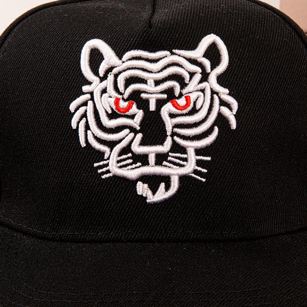 Tiger Embroidery Baseball Cap For Men Women Red Claw Mark Hip Hop Streetwear Adjustable Dad Hat Outdoor Sun Hat
