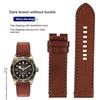 For TUDOR Black Bay Qicheng Bronze Little Red Flower Zenith Vintage Genuine Leather Watch Strap Men 22mm 23mm Cowhide Wristband