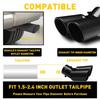 Car Exhaust Pipe Tail Rear Tip Muffler Auto Accessories Replace Kit Black AUXITO