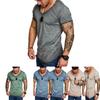 Fashion Men's Casual Tops V-neck T-shirt With Slim Fit And Premium Cotton Blend