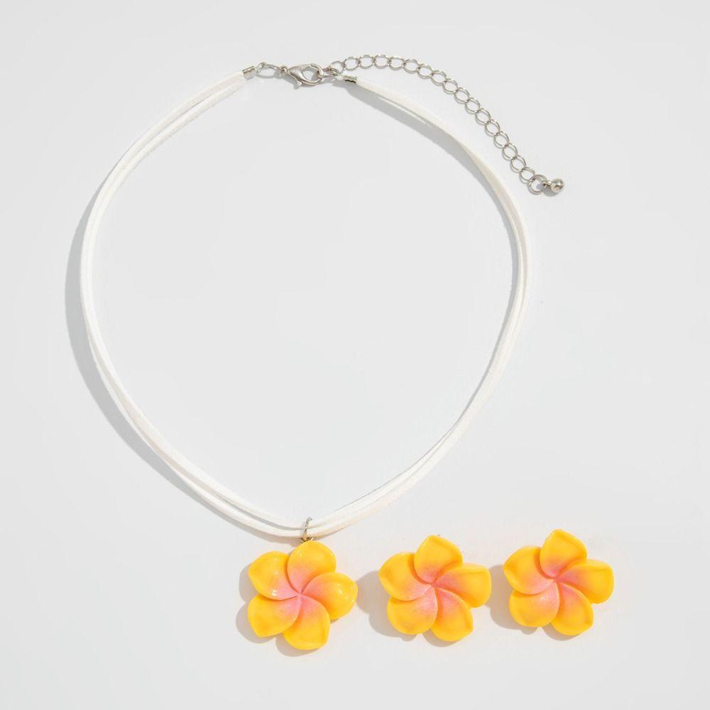 Egg Flower Earrings Necklaces Jewelry Set Bohemia Bohemia Style Jewelry  Party