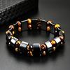 New Double Hematite Tiger's Eye Bracelets Men Tiger Eye Hematite Charm Bracelets for Women Natural Energy Stone Bracelet JewelryGood product
