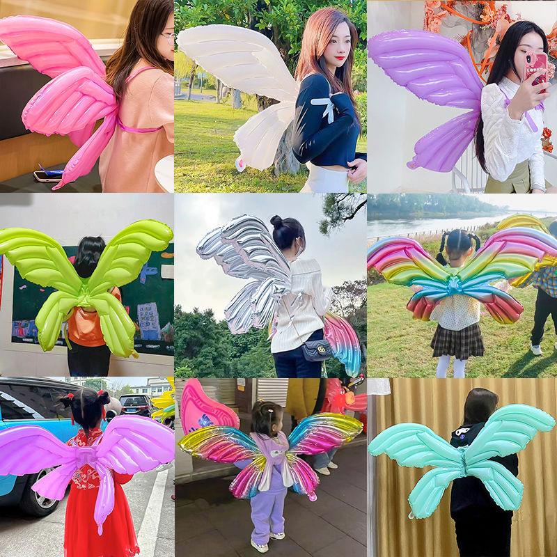 Colorful Children's Angel Wings Inflatable Butterfly Balloons for Night Market and Street Stall Decoration