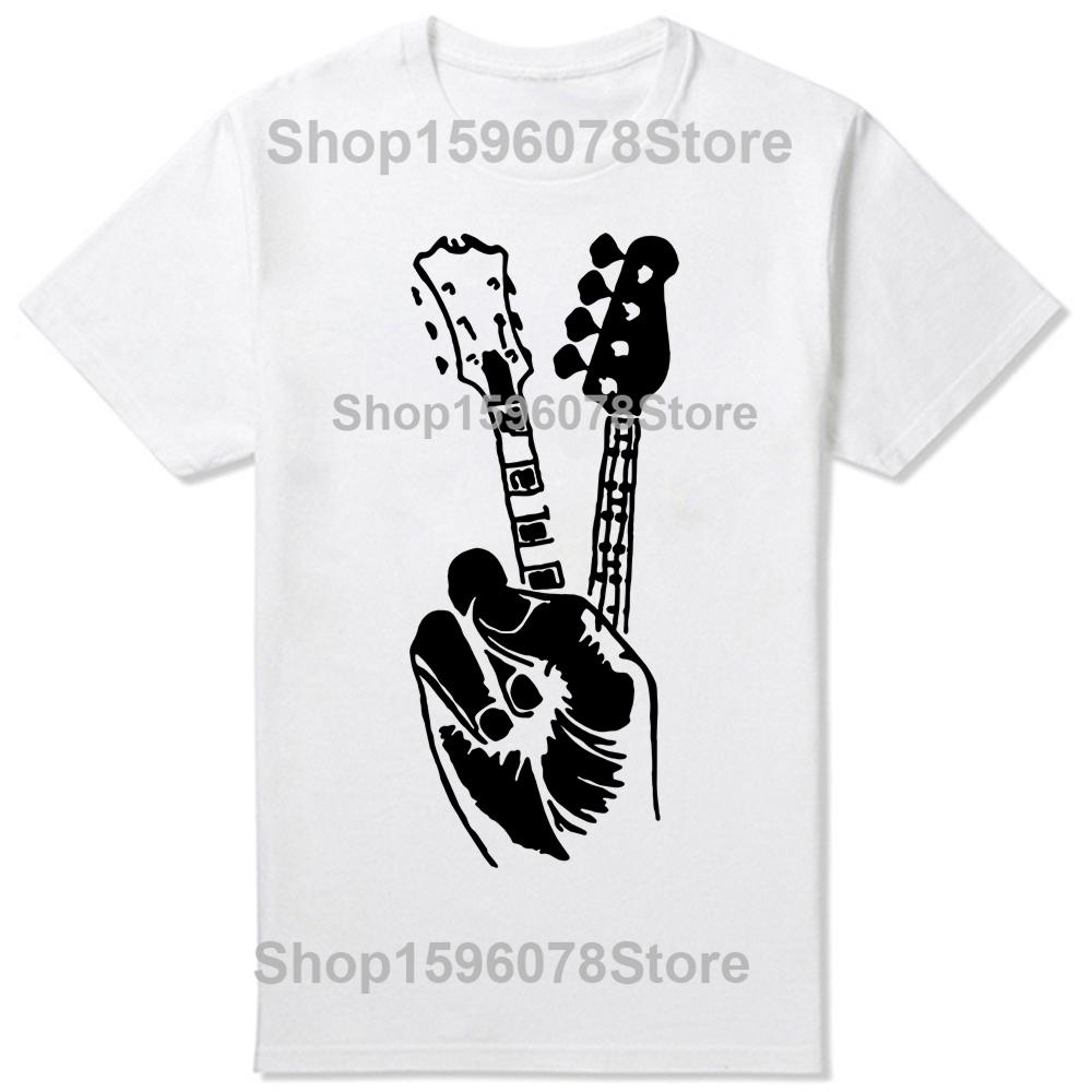 Funny Electric Bass Guitar T Shirts Graphic Cotton Streetwear Short Sleeve Music Hip Hop Rock Tshirt Musician Guitarist