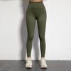 European & American Soft Elastic Yoga Leggings - Solid Color Nude Feel, Plus Size, Peach Butt Line