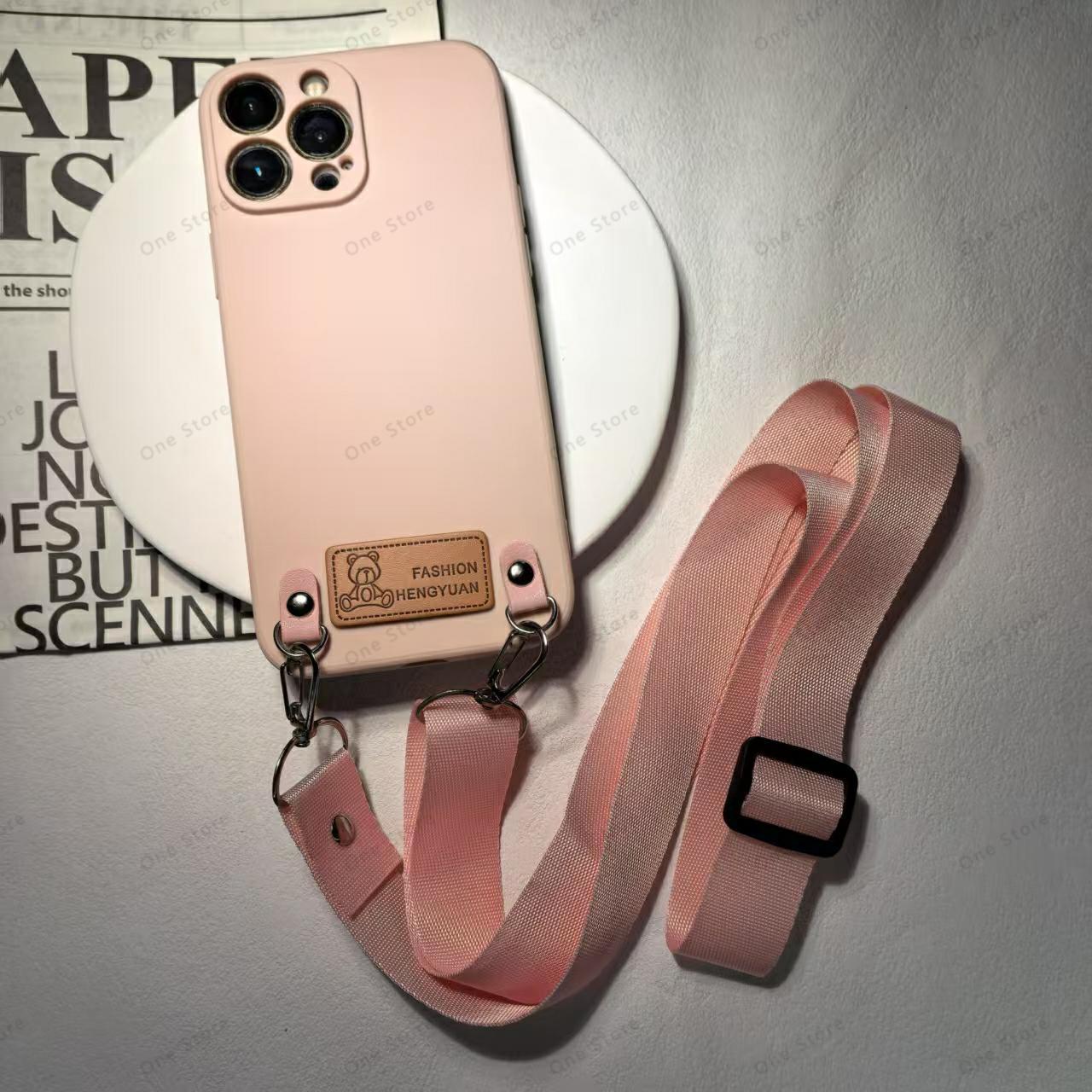 

Adjustable Crossbody Lanyard With Strap Cord Rope Phone Case For Xiaomi Redmi Note 9 8 7 Pro 9S 9 Pro Max Chain Silicone Cover Case & Strap&Redmi Note 7