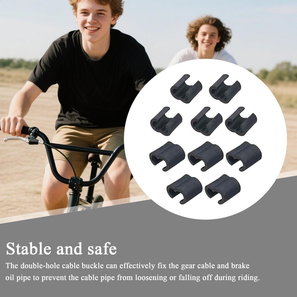 Cycle Cable Clips 10X Housing Hose Guide Clamps Housing Guide Retaining Buckle for Outdoor Road Mountain Riding