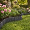 No Dig Garden Border Edging Border, 5.91Ft 7.87Ft 11.81Ft Plastic Flexible Lawn Wood Retro Look, Panels for Flower Beds Lawns Landscape