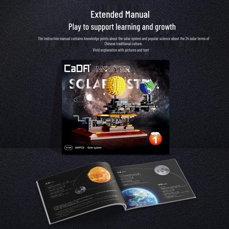 Double Eagle Click C71004 Solar System Globe Building Block Set, Lego-Compatible Small Particle Model.